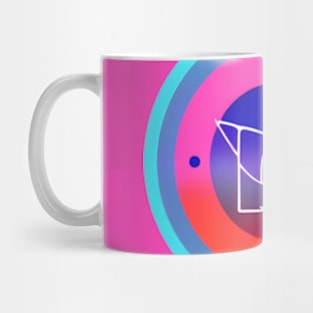 The Chair, tycho chillwave collection, pink, cyan , blue colors,  GEOMETRIC DESIGN Mug